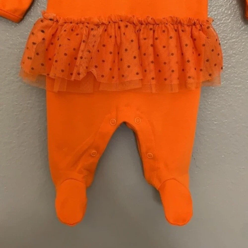 Newborn pumpkin outfit for little girls Holloween